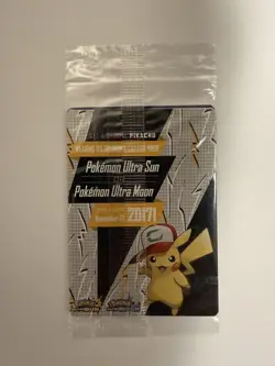 Pokemon - Ash's Pikachu - TCG SM108 2017 Promo Card - NEW/SEALED - NM - Kanto - Image 2
