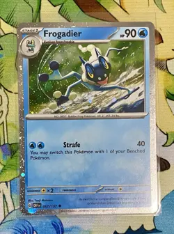 Pokemon TCG Frogadier 057/197 Cosmos Holo Shrouded Fable Card and Froakie 39 - Image 2