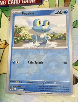 Pokemon TCG Frogadier 057/197 Cosmos Holo Shrouded Fable Card and Froakie 39 - Image 4