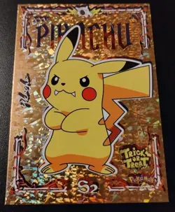 PIKACHU S2 Prisma Trick Or Treat Halloween Pokemon Card Gold Holo Foil - Image 2
