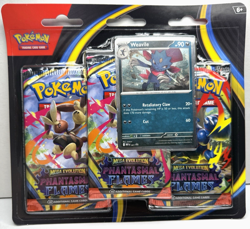 Pokemon Phantasmal Flames - Weavile 3-Pack Booster Blister Factory Sealed - Image 1