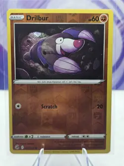 Pokemon TCG SWSH08: Fusion Strike Drilbur 147/264 Reverse Holo LP - Image 1