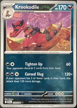 Krookodile (Poke ball pattern) Uncommon SV: Black Bolt 059/086 Pokemon Card - Image 1