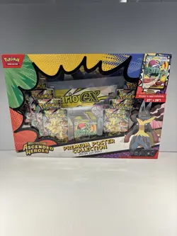 Pokemon TCG Ascended Heros Premium Poster Collection Mega Lucario factory sealed - Image 1