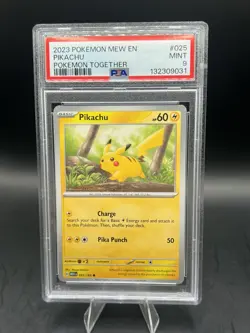 Pikachu 025/165 - PSA 9 - Pokemon Together Stamped - Poke Post Promo English TCG - Image 1