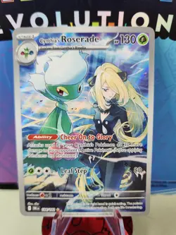 Pokemon Cynthia's Roserade Illustration Rare Full Art Holo 184/182 HP 130 - Image 1