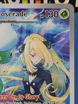 Pokemon Cynthia's Roserade Illustration Rare Full Art Holo 184/182 HP 130 - Image 3