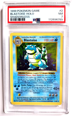 1999 Pokemon Base Set Blastoise 2/102 Shadowless - PSA 7 - Image 1