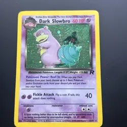 Dark Slowbro 12/82 Team Rocket Set Holo Rare SWIRL Pokemon Card - Image 1