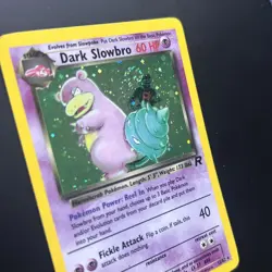 Dark Slowbro 12/82 Team Rocket Set Holo Rare SWIRL Pokemon Card - Image 2