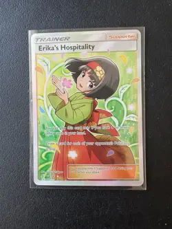 Pokemon Company Erika's Hospitality 174/181 SM Team Up Full Art Holo Ultra Rare - Image 1