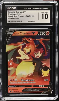 Lance's Charizard V Pokemon (2021) Black Star Promos - SWSH133 CGC 10 Gem Mint - Image 1