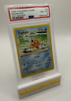 Pokemon Magikarp Base Set Shadowless 1st Edition #35 | PSA 8 | 3D Stamp - Image 1