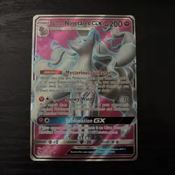 The Pokemon Company Alolan Ninetales GX Full Art Ultra Rare 205/214 Holo 200 HP - Image 1