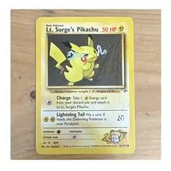 Pokemon Lt. Surge's Pikachu 081/132 Gym Heroes 2000 Basic 50HP Regular - Image 1