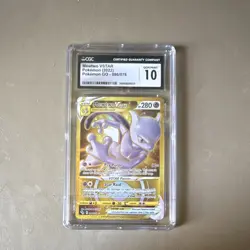 CGC 10 Mewtwo VSTAR 086/078 Pokemon GO 2022 Secret Rare Full Art Holo - Image 1