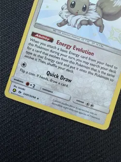 Pokemon Eevee SV41/SV94 Hidden Fates Shiny Vault Holo - NM/LP - Image 3