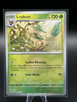 Pokemon Leafeon 005/131 Rare Reverse Holo 120 HP Sv: Prismatic Evo. Master Ball - Image 1