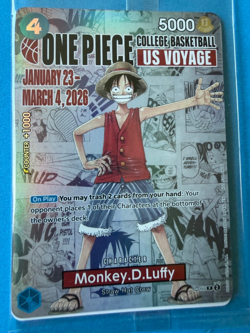 One Piece Monkey D Luffy P-055 US Voyage Illinois Basketball Promo-SEALED 2026 - Image 1
