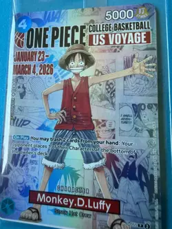 One Piece Monkey D Luffy P-055 US Voyage Illinois Basketball Promo-SEALED 2026 - Image 3