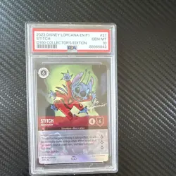 Disney Lorcana Stitch - Abomination Disney100 Promos Alt Art Foil EN #21 PSA 10 - Image 1