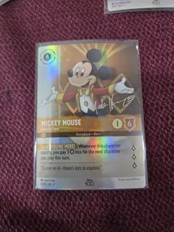 Mickey Mouse Friendly Face 18/P1 Disney Lorcana D100 Foil Promo Floodborn - Image 1