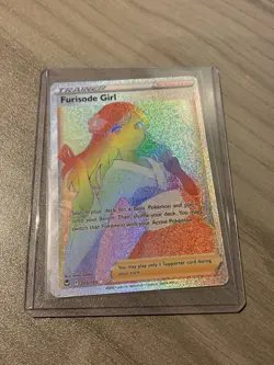 Pokemon Card Furisode Girl 205/195 Silver Tempest Secret Rare - Image 1