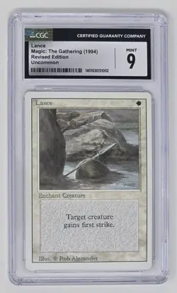 Lance CGC 9 Mint (1994) Uncommon Revised Edition Magic the Gathering card - Image 1
