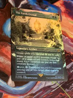 MTG Magic: The Gathering Final Fantasy THE EARTH CRYSTAL Borderless Foil MTG NM - Image 3