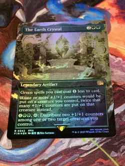 MTG Magic: The Gathering Final Fantasy THE EARTH CRYSTAL Borderless Foil MTG NM - Image 4