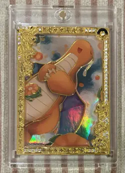 Pokemon Elf Eif Chinese Origin 2.0 Gold Frame Dragonite Metal Card 13/18 CaseHit - Image 1