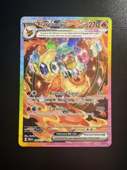 Pokemon TCG Flareon EX 146/131 Prismatic Evolutions 2 Gold Stars Rare NM Mint - Image 1