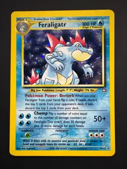 Feraligatr 4/111 Pokemon Neo Genesis Unlimited Holo Rare Moderately Played (MP) - Image 1