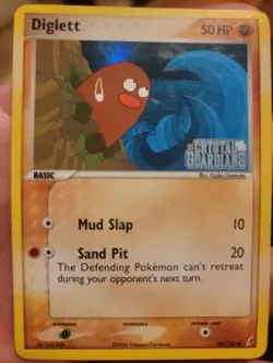 2006pokemon crystal gaurdians stamped reverse holo diglett #50/100 - Image 1