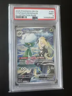 PSA 9 Cynthia’s Roserade Illustration Rare Pokemon Destined Rivals #184 - Image 3