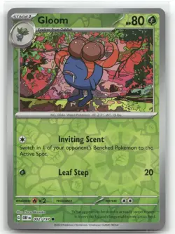 Gloom 002/197 Reverse Holo SV03: Obsidian Flames Pokemon TCG - Image 1