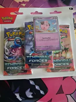 Pokemon Temporal Forces - Cleffa 3-Pack Booster Blister Factory Sealed - Image 1