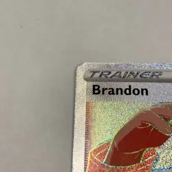 Brandon Full Art Secret Rare 203/195 Silver Tempest Holo Trainer Pokemon TCG - Image 3