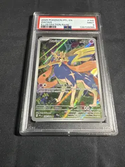 Pokemon Zacian Phantasmal Flames Illustration Rare 100/094 PSA 9 - Image 2