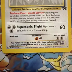 Dragonite Pokemon TCG WB Movie Black Star Promo Card #5 - NM - Image 3