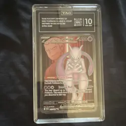 TAG 10 Team Rocket's Mewtwo ex Ultra Rare Holo 213/182 Destined Rivals 2025 - Image 1