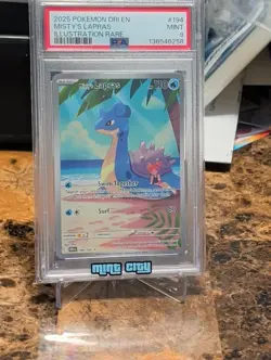 2025 Pokemon Dri En Misty'S Lapras #194/182 Illustration Rare PSA 9 MINT - Image 1