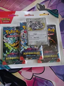 (3) Pokemon Scarlet & Violet Twilight Masquerade Booster Packs w/Revavroom Card - Image 1