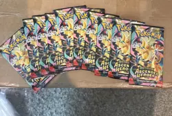 Lot of 10 Pokemon Mega Evolutions Ascended Heroes Sealed Booster Packs! #1 - Image 1
