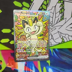 Pokemon Meowth ex 121/088 Paldea Evolved Full Art Holo Rare 170 HP 2023 EN - Image 1