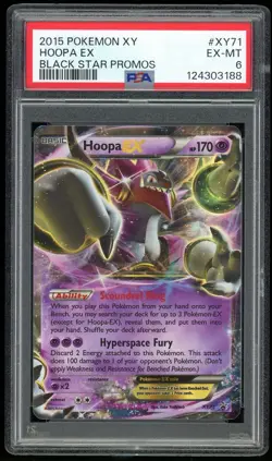2015 Pokemon Hoopa EX XY71 Black Star Promo EX-MT PSA 6 - Image 1