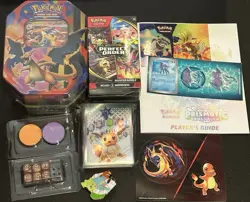 Pokemon TCG Gift Box New Sealed Charizard Tin + Perfect Order Booster Bundle - Image 1
