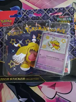 Pokemon Scarlet & Violet: Paldean Fates Greavard Tech Sticker Collection Blister - Image 1