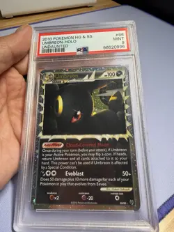 2010 Pokemon HeartGold & SoulSilver Undaunted Umbreon Holo #86/90 PSA 9 - Image 3