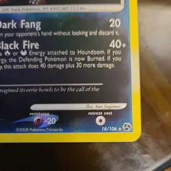 Houndoom 18/106 Great Encounters Reverse Holo Pokemon TCG MINT - Image 3
